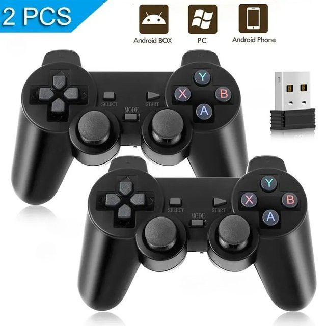 Universeller 2,4G Kabelloser USB-Gamepad Joystick für PC, Android und Handy in Schwarz - Bild 1