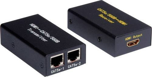 VALUE HDMI Extender 25 m HDMI Verlängerung über Twisted Pair in Schwarz (14.99.3460) - Bild 1