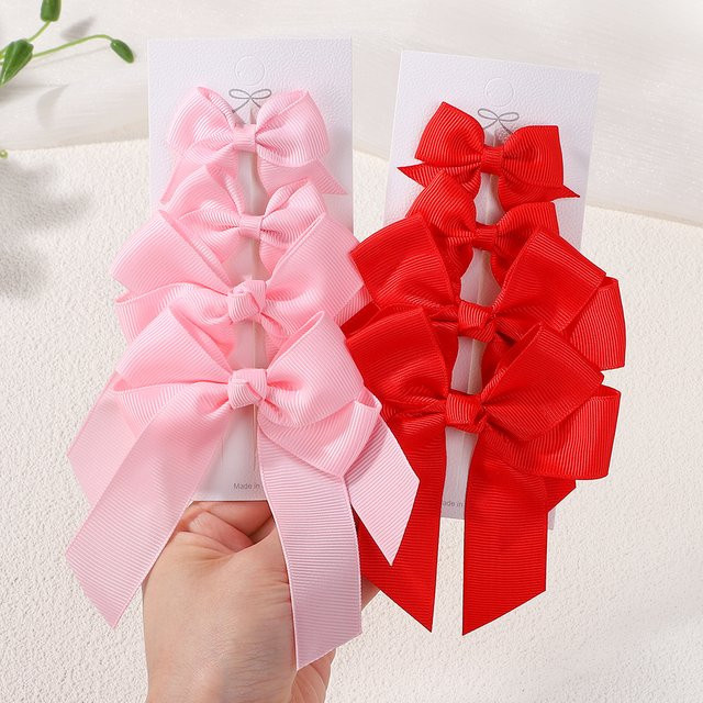 BABY BOWS Haarspange Kinder, 4 Stück, einfarbig - Bild 1