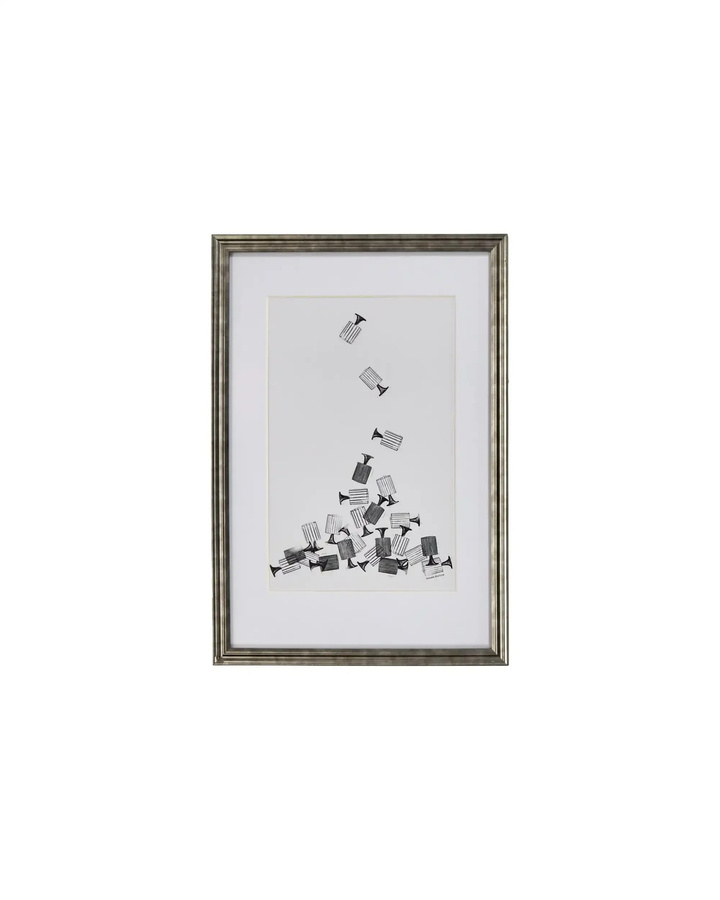 Modernes House Doctor Gemälde Amp in Schwarz, Breite: 40 cm, Höhe: 60 cm - Bild 1