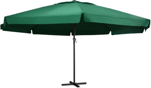 vidaXL Sonnenschirm mit Aluminium-Mast in Grün mit 600 cm Durchmesser - Bild 1