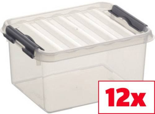 Helit Aufbewahrungsbox Sunware Q-line Transparent 2l 12er Set B/H/T: 15,0 x 10,0 x 20,0 cm - Bild 1