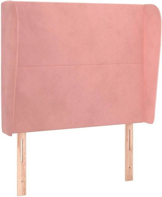 vidaXL Kopfteil mit Ohren in Rosa aus Samt, B/T/H: 83 x 23 x 128 cm - Bild 1