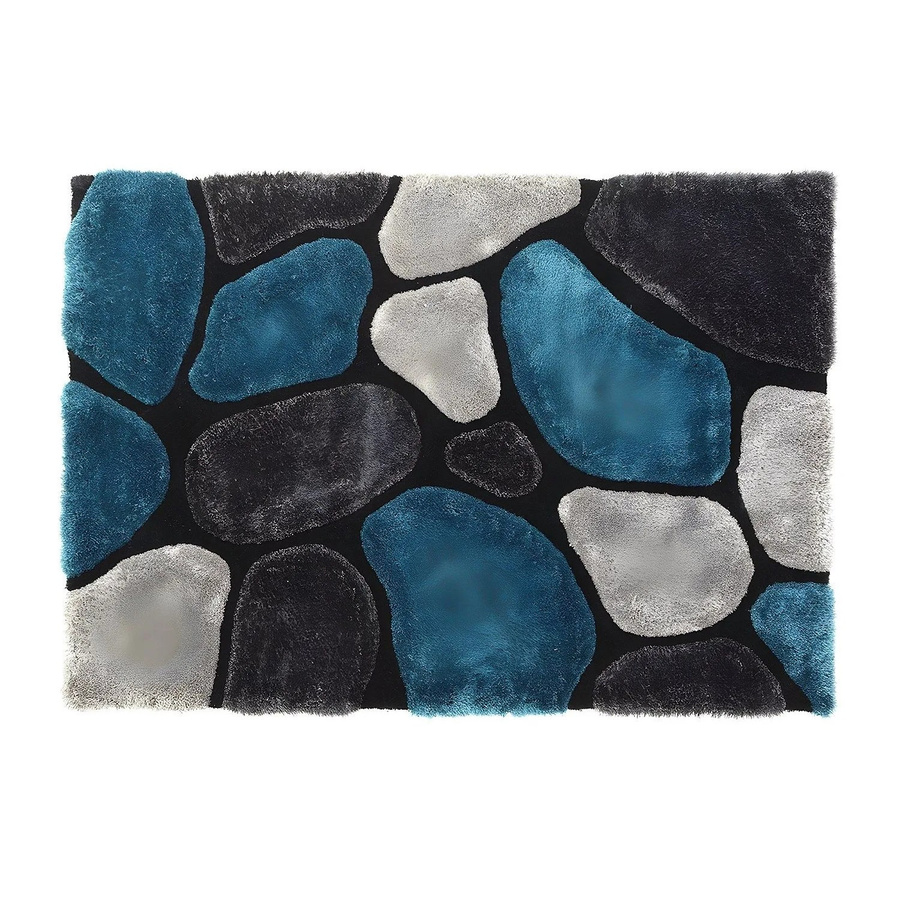 Vente-unique Wohnzimmerteppich Pietra in Türkisblau und Grau aus Polyester B: 230 cm, T: 160 cm - Bild 2