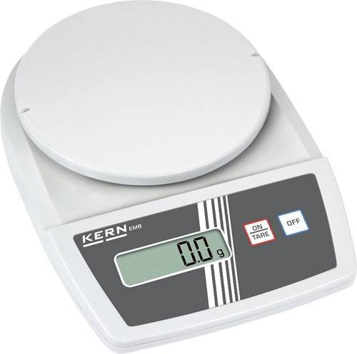 Kern Schulwaage EMB 3000-1 in Silber, Wägebereich bis 3kg, Ablesbarkeit 0,1g, batteriebetrieben - Bild 1