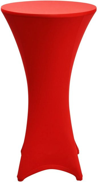 Beautissu Stretch-Tischdecke für Stehtische und Bistrotische, rund, Farbe: Rot, Durchmesser: 80-85 cm - Bild 1