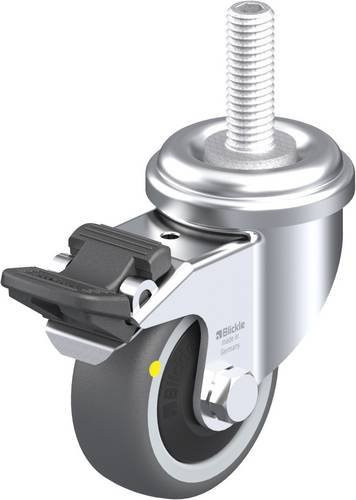 Blickle LRA-PATH 50KF-FI-ELS-GS10 Lenkrolle mit Feststeller in Grau und Silber, Rad-Durchmesser: 50 mm, Tragfähigkeit: 50 kg - Bild 1