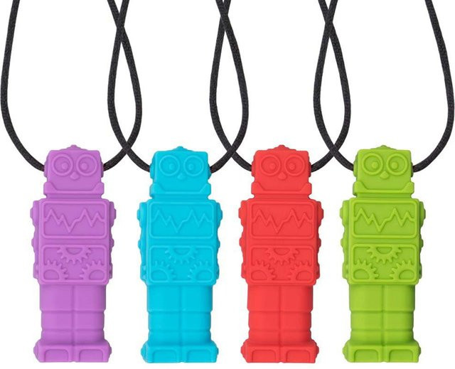 TOMTOP JMS Sensorische Kauen Halsketten Chewy Stick Silikon 4-teiliges Set - Bild 1