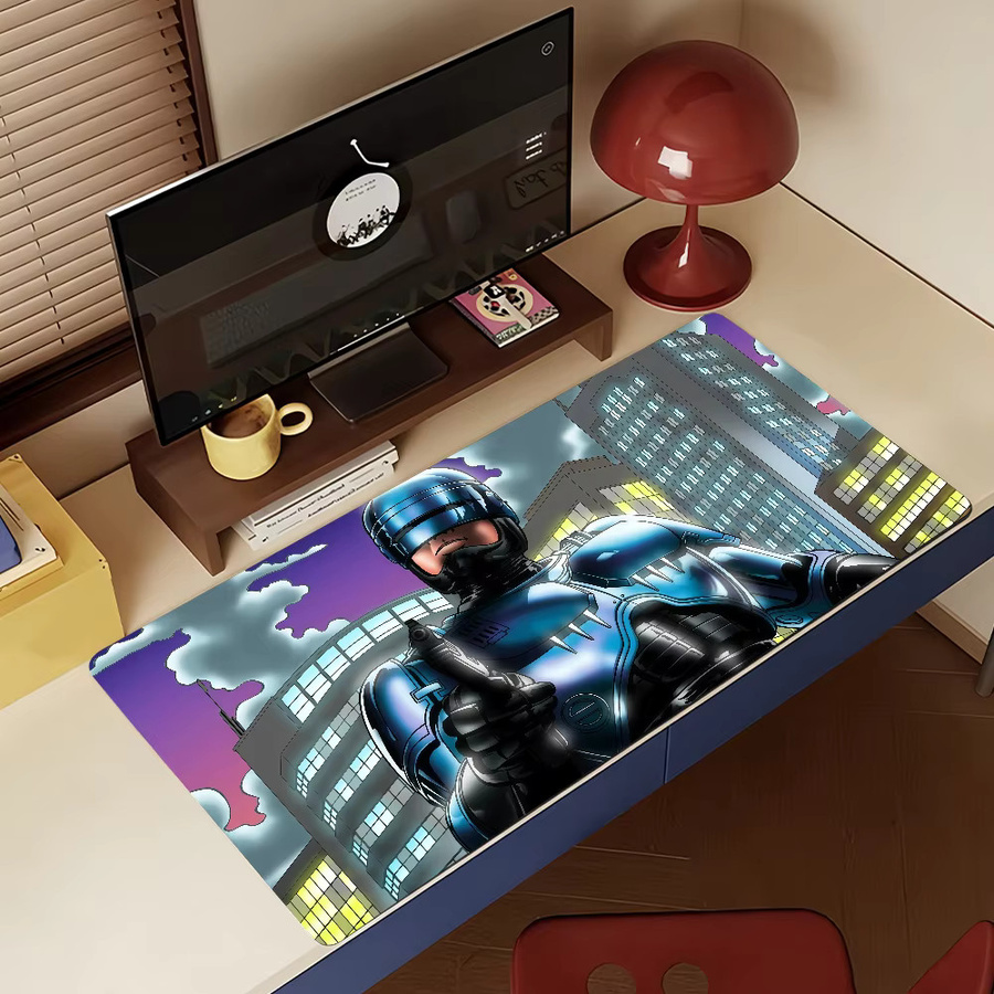 R-Robo CopS Movie Mauspad rutschfeste Schreibtischunterlage aus Gummi in Multicolour - Bild 4