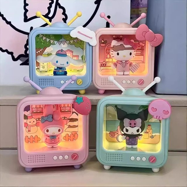 LANGBOWANG Sanrio Kuromi Cinnamoroll HelloKitty Leuchtendes Nachtlicht, Mädchen, Bunt / Mehrfarbig - Bild 1