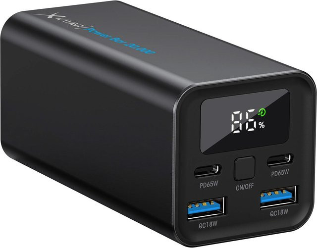 XLayer Power Bar Powerbank 20.000-mAh 65 Watt PD Schwarz - Bild 2