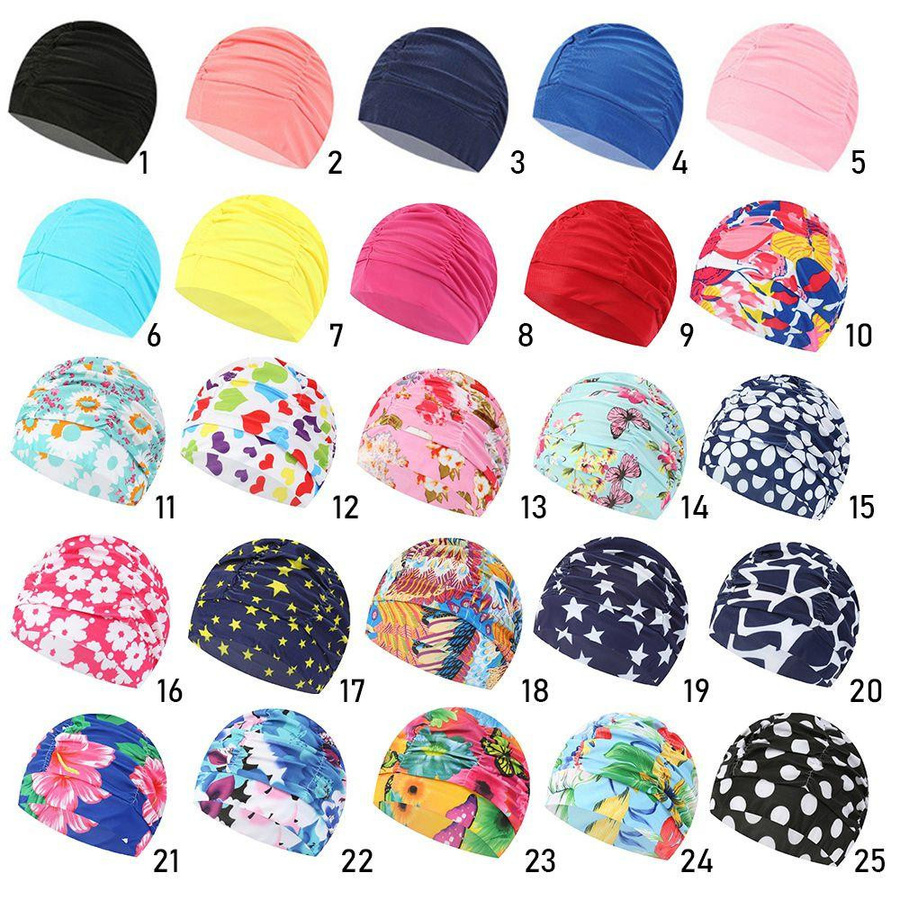 XZdingchen Elastische Nylon Badekappe als Turban zum Schutz der Ohren und Haare beim Baden und im Pool - Bild 3