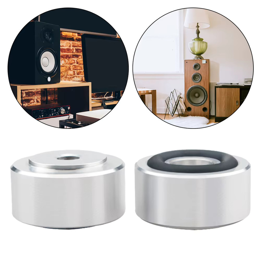 ALLOET HIFI-Lautsprecher-Spikes aus Aluminiumlegierung in Silber, 4 Stück zur Stoßdämpfung und Isolierung für Lautsprecher und DAC - Bild 3