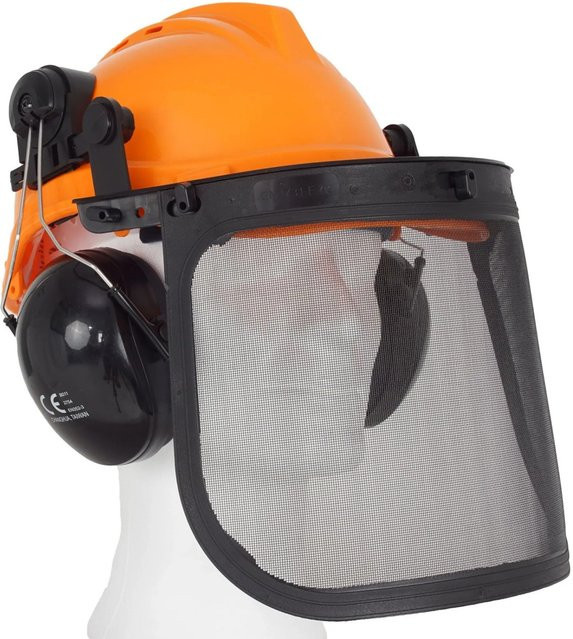 TRUTZHOLM Forsthelm in Orange mit Visier und Gehörschutz, verstellbar von 50 bis 66 cm, nach EN 397 - Bild 1