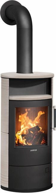 Justus Island 5 2.0 Kaminofen Freddo Schwarz mit Keramik-Ausführung, 5 kW, B/T/H: 106,4 x 52,3 x 38,4 cm - Bild 1