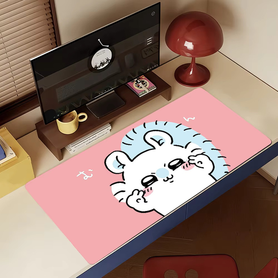 Chiikawa Mauspad Momonga und Usagi Design in Pink, rutschfest und wasserdicht für Gaming und Büro - Bild 5