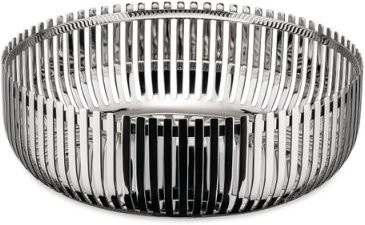 Alessi Runde Korbschale aus Edelstahl in Silber, Durchmesser: 15 cm, Höhe: 5 cm - Bild 1