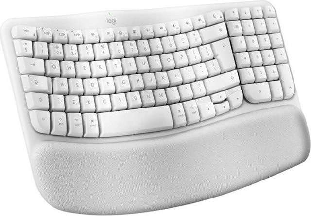 Logitech Ergo Series Wave Keys for Mac kabellose Tastatur QWERTY in Weiß - Bild 1