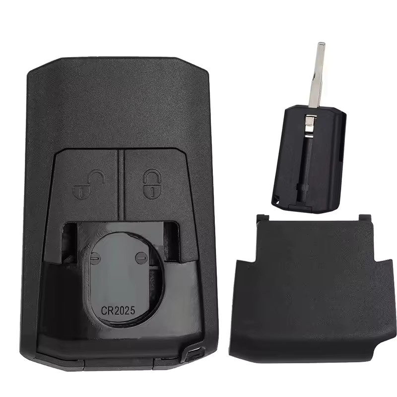 YIQIXIN 2-Tasten-Flip-Fernbedienung für Mercedes Benz Actros Antos Truck Ignition MP4 2011–2019, ungeschnittene HU64-Klinge, Schwarz - Bild 5