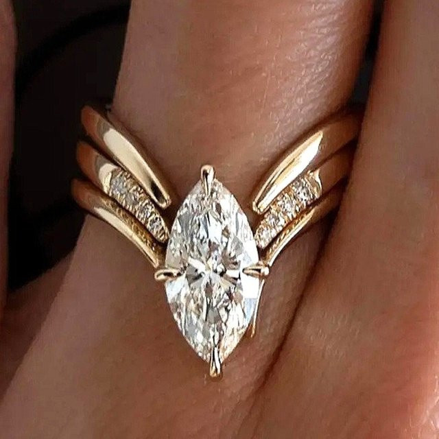 Charm-Ring Gold, Zirkonia, Damen - Bild 1