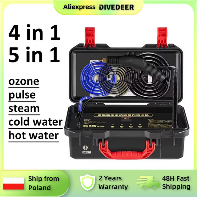 DIVEDEER Intelligenter Handheld-Dampfreiniger für Autos und Dunstabzugshauben, Schwarz - Bild 1