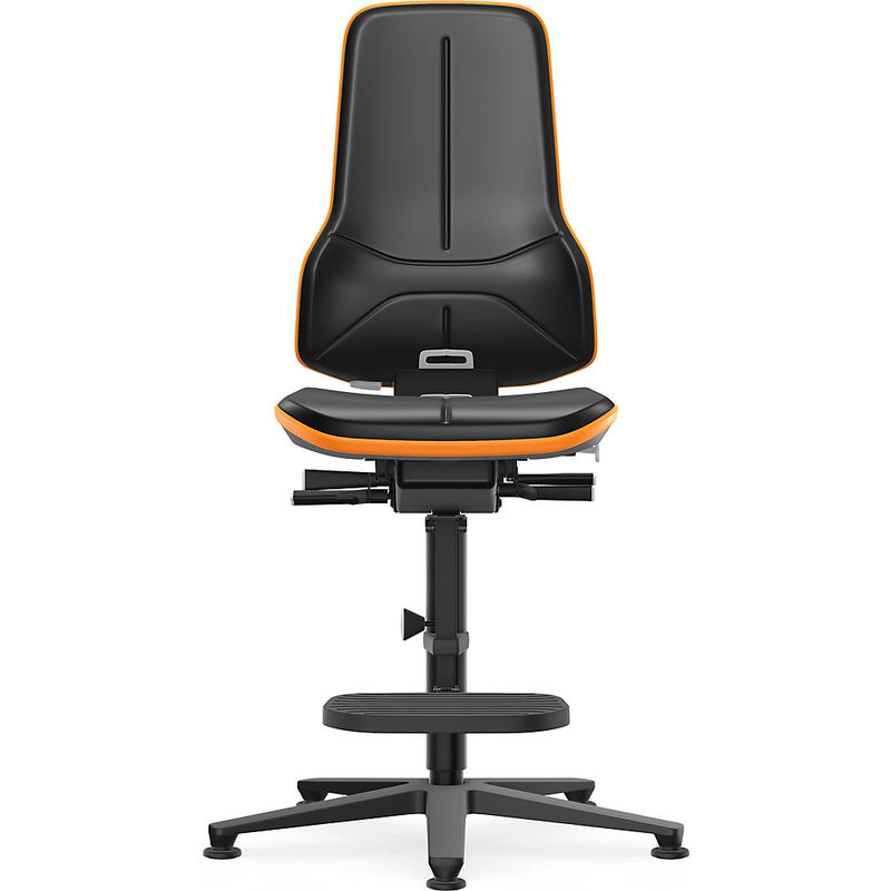 bimos Neon Hochstuhl mit Kunstleder in Orange, Sitztiefenverstellung und Gewichtsregulierung, Synchrontechnik - Bild 2