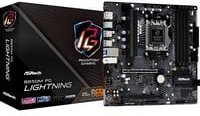 ASRock B650M PG Lightning Mainboard micro ATX mit AMD B650 Chipsatz, Socket AM5, DDR5 Unterstützung, 2,5 Gigabit LAN und USB-C 3,2 Gen2 in Schwarz/Grau - Bild 1