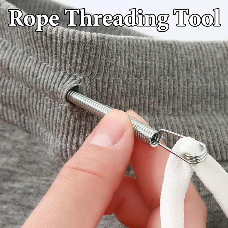 Set aus 1 bis 10 biegsamen Kordelzug-Einfädelern mit Clip aus Metall für Hoodie und Hose als DIY Nähtechnik-Reparatur-Zubehör - Bild 4