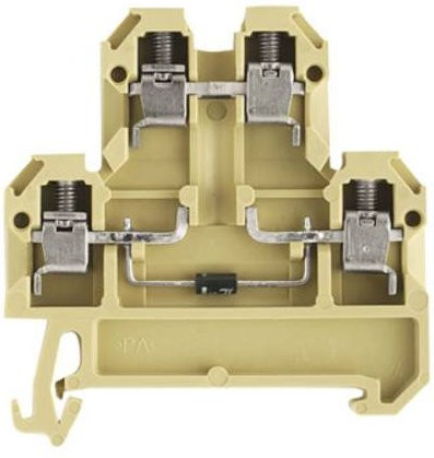 Weidmüller Bauelementreihenklemme 0396360000 Schraube, Beige und Gelb, 25 Stück - Bild 1