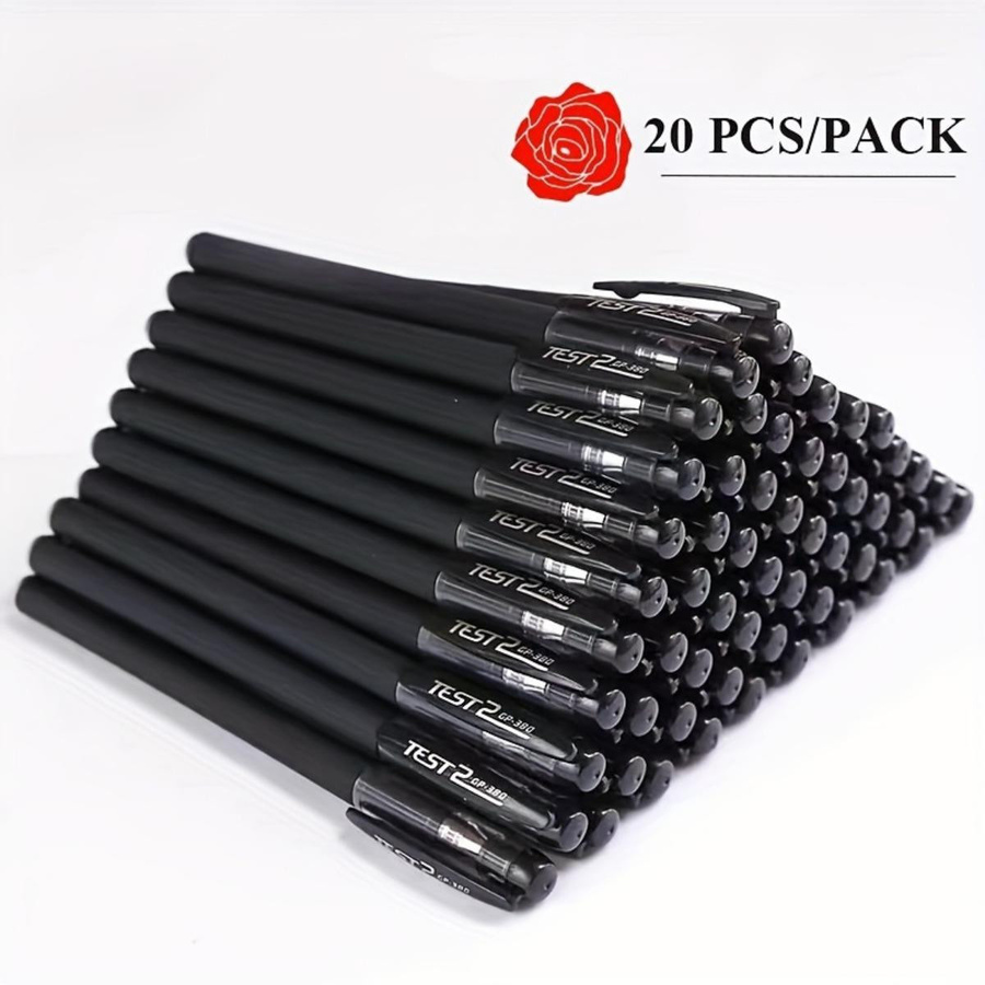 20-teiliges Set schwarze Gelstifte mit 0,5 mm Spitze für geschmeidiges Schreiben - Bild 5