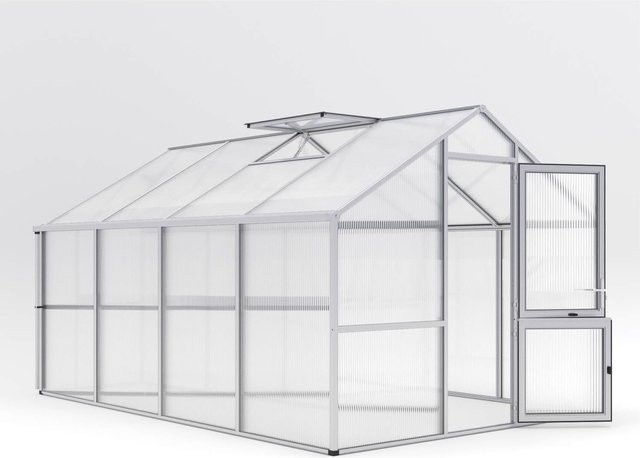 KGT Gewächshaus Nelke IV in pressblank, 12,7 m², mit 16 mm HKP - Bild 1