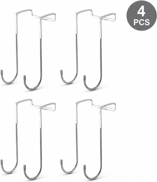 WIKHOSTAR S-Haken aus Edelstahl in Silber für Küche, Badezimmer und Garten - Bild 1