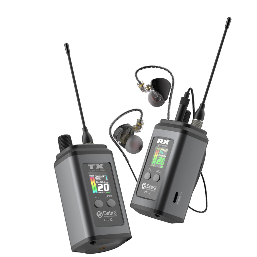 Debra EST-12 Stereo UHF Wireless In-Ear-Monitorsystem in Schwarz - Bild 5
