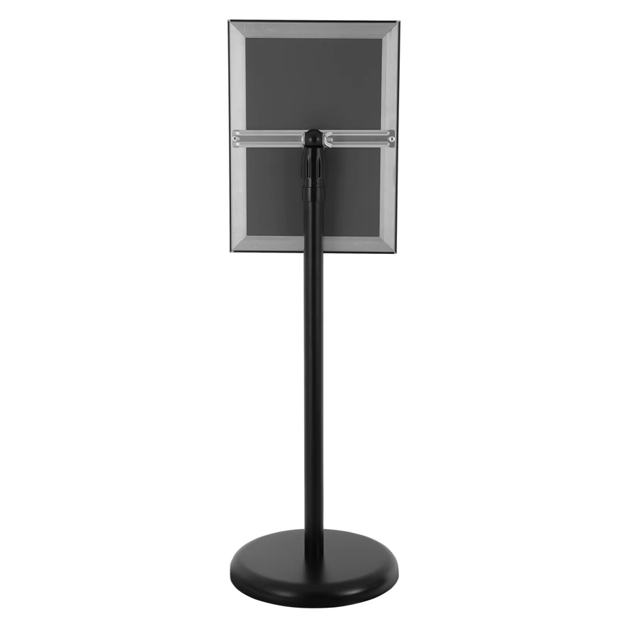 8er Set A4 Sockel Schilderhalter aus Metall in Schwarz und Silber, höhen- und winkelverstellbare Präsentationsständer für Werbekarten und Poster - Bild 2