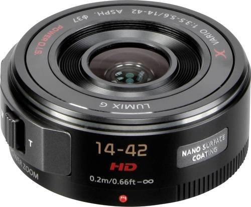 Panasonic H-PS14042E-K Micro Four Thirds Zoom-Objektiv f/3.5 - 5.6, 14 - 42 mm, Schwarz - Bild 1