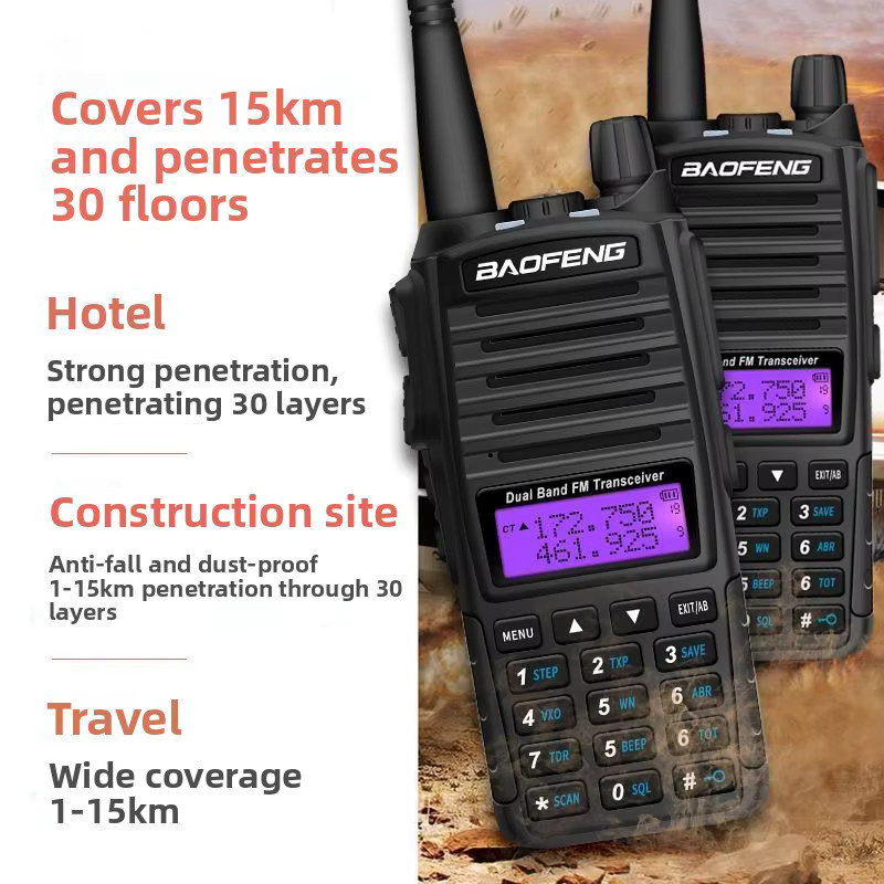 BAOFENG UV-82 Dual-Band Walkie-Talkie in Schwarz mit hoher Leistung und Geräuschunterdrückung - Bild 3
