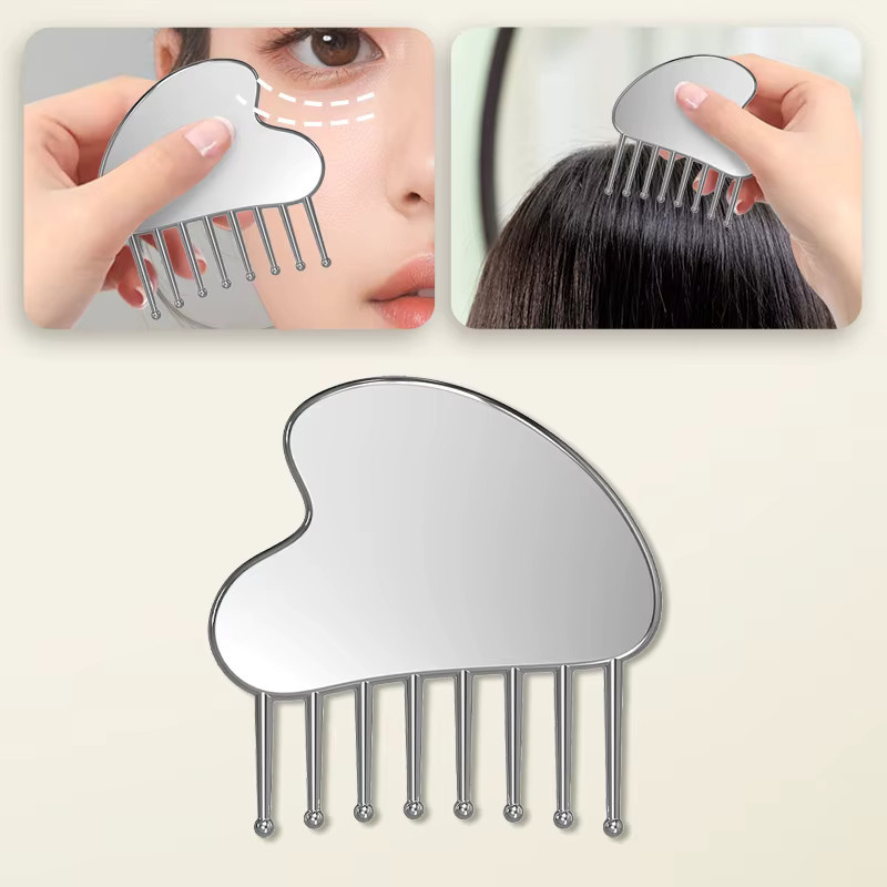Metall-Massagekamm, Guasha-Board-Kamm, Unisex - Bild 2