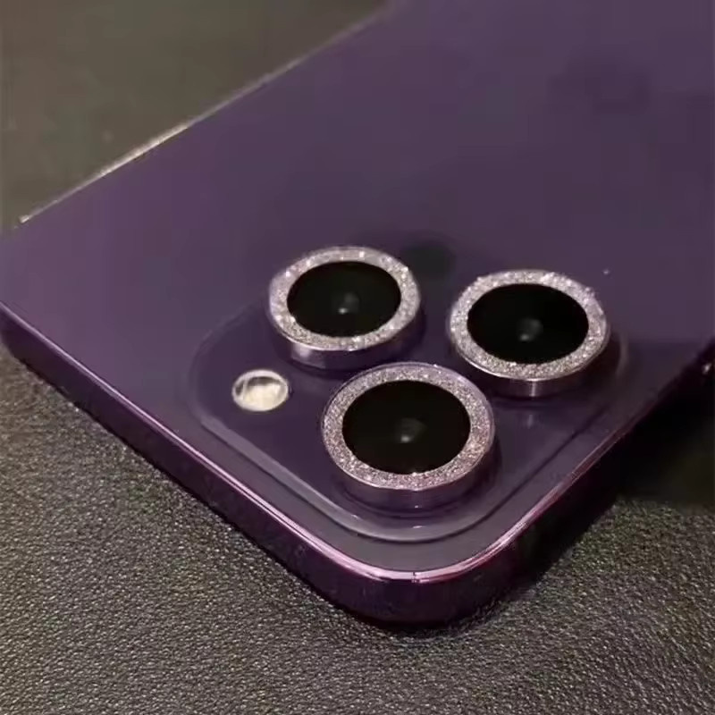 2-3 Stück Metall Ring Kameraschutz Glas für iPhone 16 Pro, 12 Pro, 13 Pro Max und 15 Pro Max in Blau - Bild 3