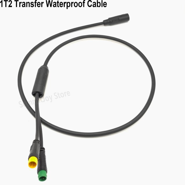 Bafang 1T2 Transfer Connector Ebike Motor Display Verlängertes Kabel für BBS01/02B BBSHD in Schwarz - Bild 1