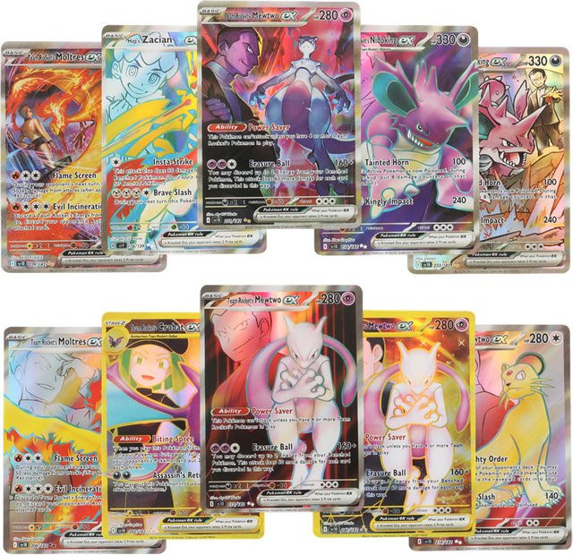 Bandai Pokémon Team Rocket Mewtwo Moltres Nidoking Crobat EX-Karten, Nachfüllpack, 100 Stück, englisch - Bild 1