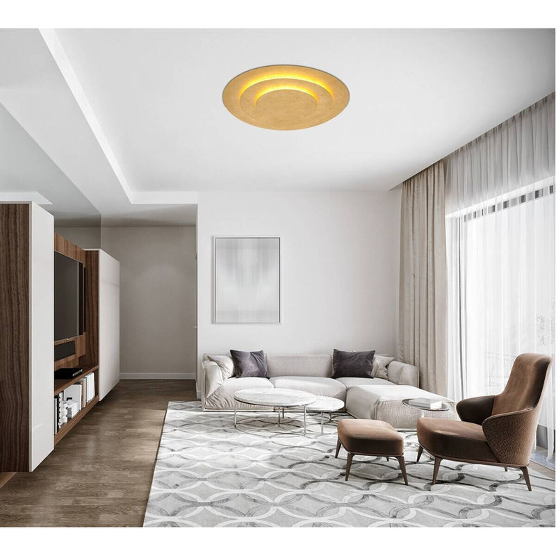 GLOBO LED-Deckenleuchte Heda in Gold aus Metall, rund, Höhe: 5 cm, Durchmesser: 49 cm - Bild 2
