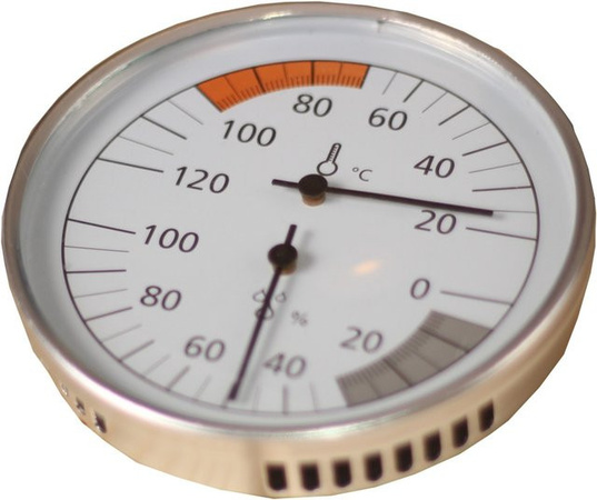 Karibu Klimamesser Classic für Saunen in Beige und Silber