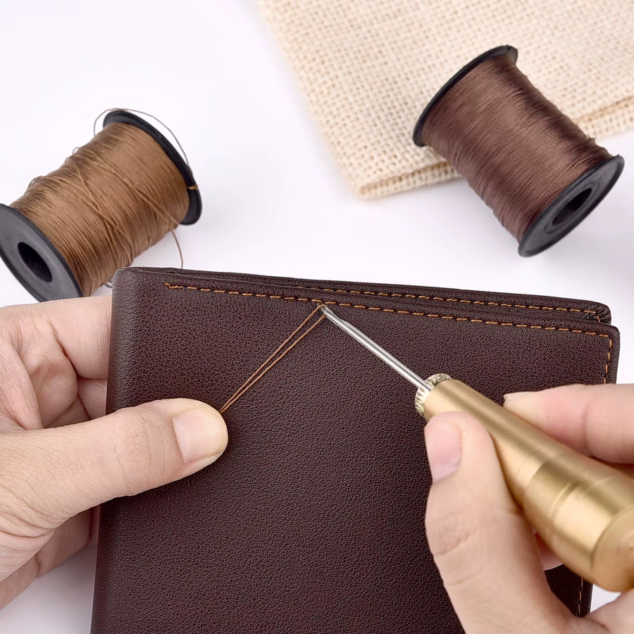 Hochfester Nylonfaden in Bronze für DIY-Reparaturen an Leder, Leinwand, Zelten, Schuhen und Jeans, 150m - Bild 5