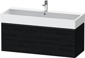 Duravit Waschtischunterschrank D-Neo wandhängend in Schwarz/Weiß mit einer Auszug, Breite: 118,4 cm, Tiefe: 44,2 cm - Bild 1