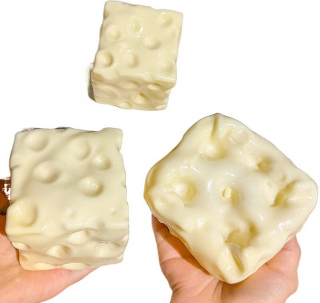 Hot Toys Simulationskäse Squishy, Stressabbau-Spielzeug, 6cm - Bild 1
