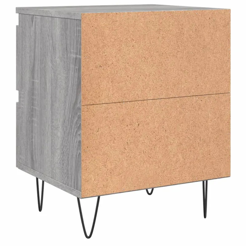 Vidaxl Nachttische im 2er-Set in Grau im Industrial-Design, B/T/H: 40 x 35 x 50 cm - Bild 3