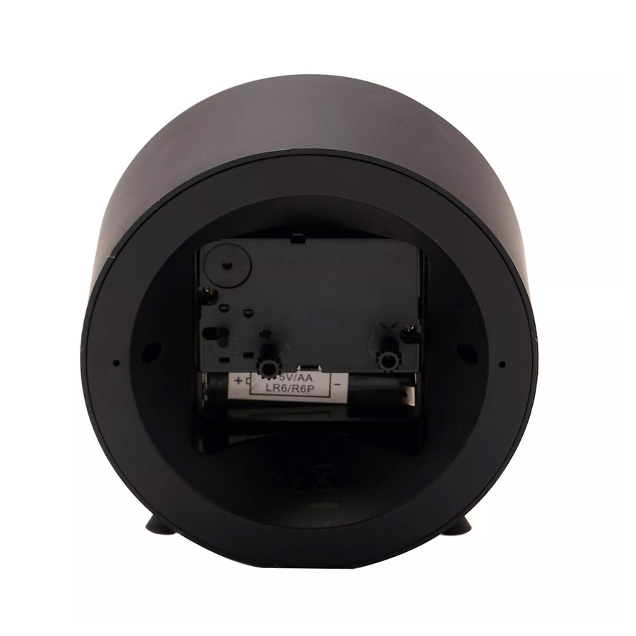 Widdop Analoger Wecker mit Schleichendem Uhrwerk in Schwarz, Durchmesser: 13,0 cm - Bild 2