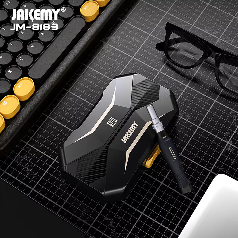 Jakemy JM-8183 Präzisions-Schraubendreher-Set 145 in 1 mit magnetischen CR-V Bits in Schwarz für Handy, Computer und Tablet Reparaturen - Bild 5