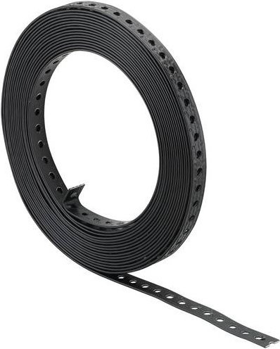Fischer Lochband aus Stahl 5 Stück, Länge: 2 m, Farbe: Schwarz - Bild 1