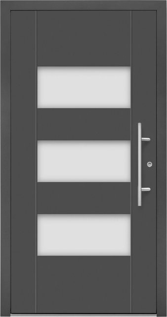 Splendoor Moderno Aluminium-Haustür mit Glaseinsatz, Anthrazit Metallic, B: 110 cm, H: 210 cm, Anschlag Rechts - Bild 1